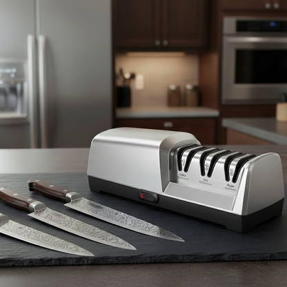 Aiguiseur de Couteaux Électrique – Affûtage en 3 Étapes