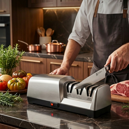 Aiguiseur de Couteaux Électrique – Affûtage en 3 Étapes