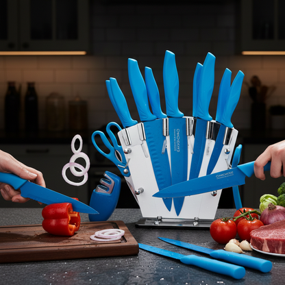 Ensemble collection de 17 couteaux