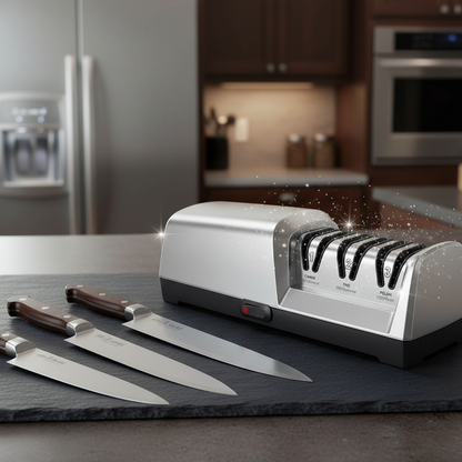 Aiguiseur de Couteaux Électrique – Affûtage en 3 Étapes